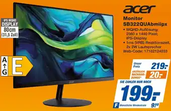 expert Techno Land acer Monitor SB322QUAbmiipx Angebot