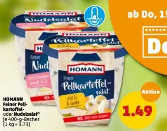 PENNY Homann Feiner Pellkartoffel oder Nudelsalat 400g Becher Angebot