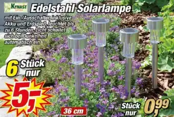 Posten Börse KYNAST Edelstahl Solarlampe Angebot