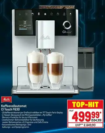 METRO Melitta kaffeevollautomat ci touch f630 Angebot