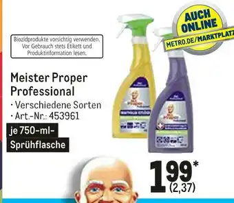 METRO Meister proper professional reinigungsmittel Angebot