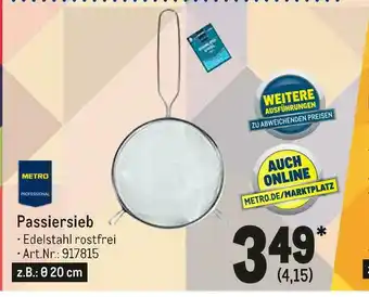 METRO Passiersieb Angebot