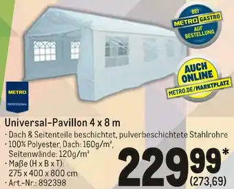 METRO Metro professional universal-pavillon 4 x 8 m Angebot