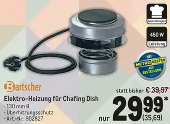 METRO Bartscher elektro-heizung für chafing dish Angebot