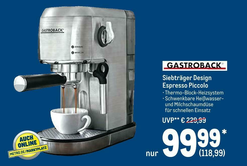 Gastroback siebträger design espresso piccolo Angebot bei METRO
