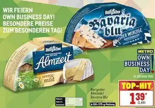 METRO Bergader almzeit/bavaria blu weichkäse oder blauschimmelkäse Angebot