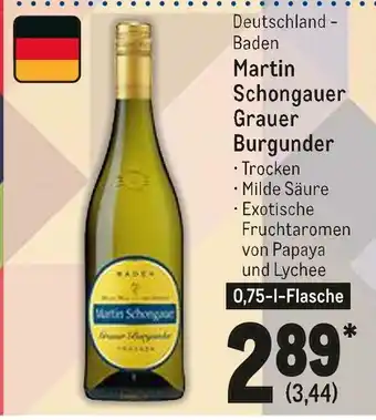 METRO Martin schongauer weißwein grauer burgunder Angebot