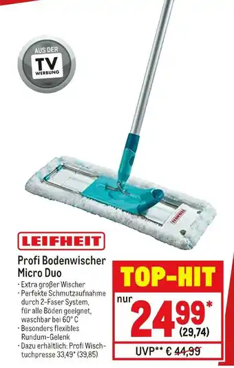 METRO Leifheit profi bodenwischer micro duo Angebot