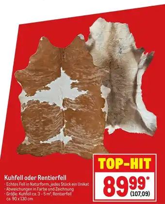 METRO Kuhfell oder rentierfell Angebot