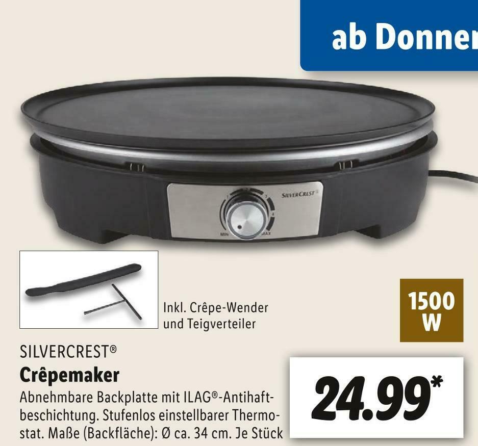 Silvercrest crêpemaker Angebot bei Lidl