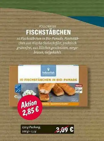 Temma Followfisch Fischstäbchen Angebot