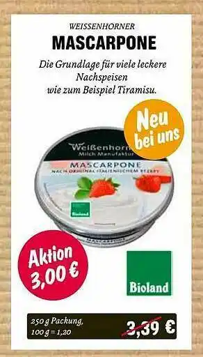 Temma Weissehnhorner Mascarpone Bioland Angebot