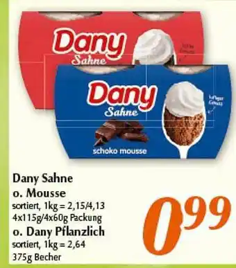 inkoop Dany Sahne O. Mousse O. Dany Pflanzlich Angebot