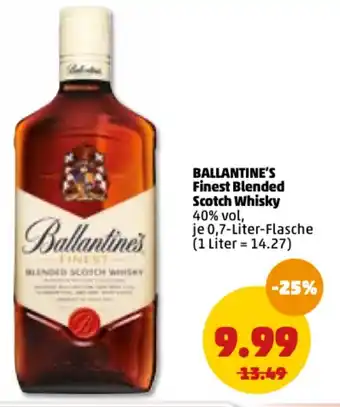 PENNY Ballantine's Finest Blended Scotch Whisky 0,7L Angebot