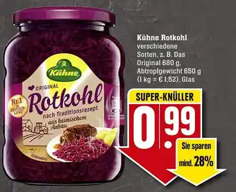 Edeka Neukauf Kühne Rotkohl 680g Angebot