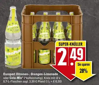 Edeka Neukauf Europerl Zitronen, Orangen Limonade oder Cola Mix 12x0,7L Angebot