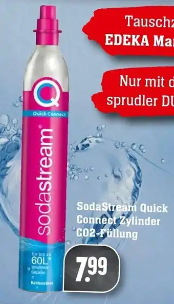 Edeka Neukauf Sodastream Quick Connect Zylinder  CO2 Füllung Angebot