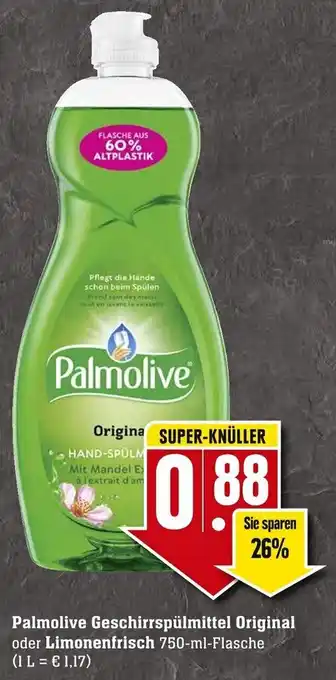 Edeka Neukauf Palmolive Geschirrspülmittel Original oder Limonenfrisch 750ml Angebot