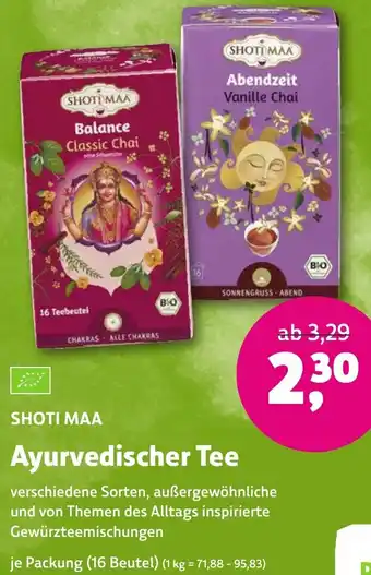 Denns BioMarkt SHOTI MAA Ayurvedischer Tee Angebot