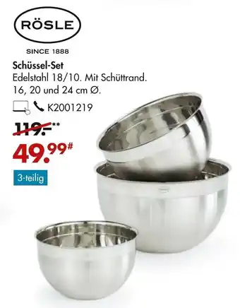 Galeria Rösle Schlüssel Set Angebot