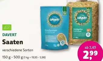 Denns BioMarkt DAVERT Saaten 150-500 g Angebot