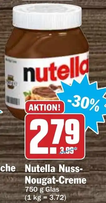 Hit Nutella Nuss Nougat Creme 750g Angebot