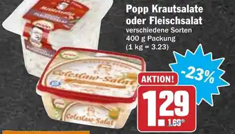 Hit Popp Krautsalate oder Fleischsalat 400g Angebot