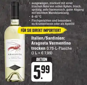 Scheck-in-Center Aragosta Vermentino trocken 0,75-L-Flasche Angebot