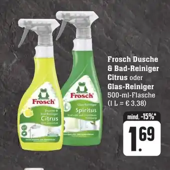 Scheck-in-Center Frosch Dusche & Bad-Reiniger Citrus oder Glas-Reiniger 500-ml-Flasche Angebot