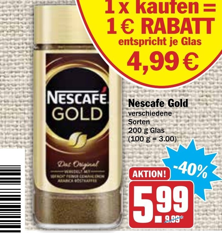 Nescafe Gold 200g Angebot Bei Hit