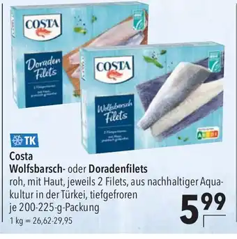 CITTI Markt COSTA Wolfsbarsch oder Doradenfilets 200-225 g Packung Angebot