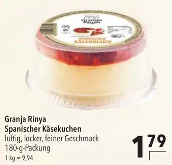 CITTI Markt Granja Rinya Spanischer Käsekuchen 180-g-Packung Angebot