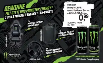 CITTI Markt Monster Energy Drink 0,5 l DPG Dose Angebot