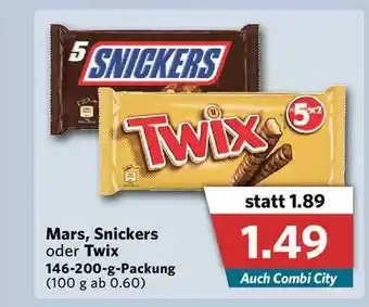 Combi Mars, Snickers Oder Twix Angebot