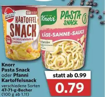 Combi Knorr Pasta Snack Oder Pfanni Kartoffelsnack Angebot