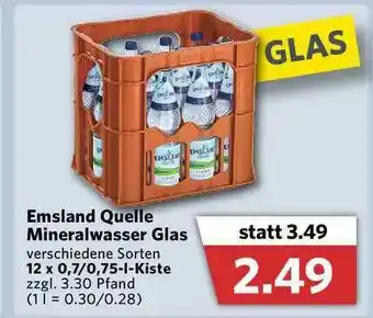 Combi Emsland Quelle Mineralwasser Glas Angebot