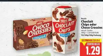 E-Center Nestlé Choclait Chips Oder Choco Crossies Angebot