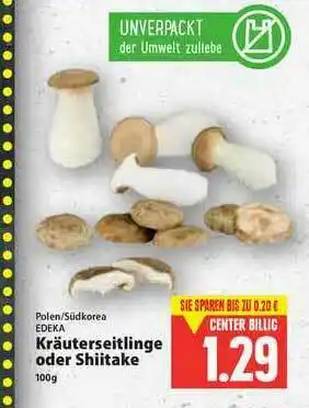 E-Center Polen Südkorea Edeka Kräuterseitlingg Oder Shiitake Angebot