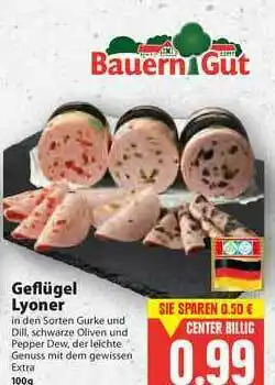 E-Center Bauern Gut Geflügel Lyoner Angebot