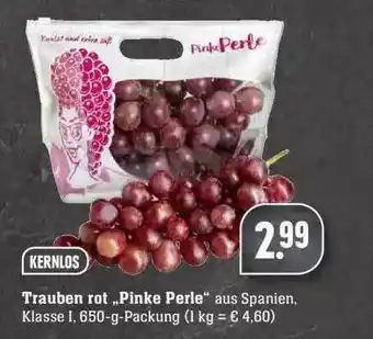 Edeka Trauben Rot ,, Pinke Perle Angebot