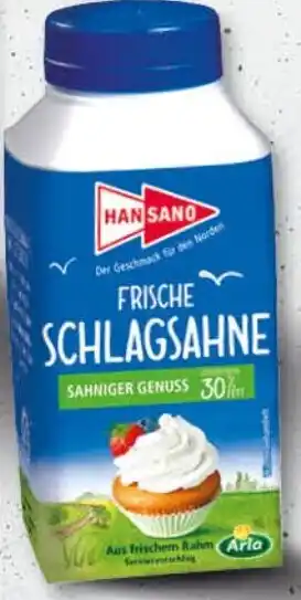 Elli Markt Hansano Frische Schlagsahne 250g Packung Angebot