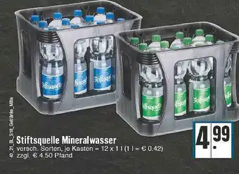 Edeka Stiftsquelle Mineralwasser Angebot