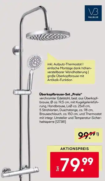 BayWa VALBLUE Überkopfbrause-Set ,,Praia" Angebot