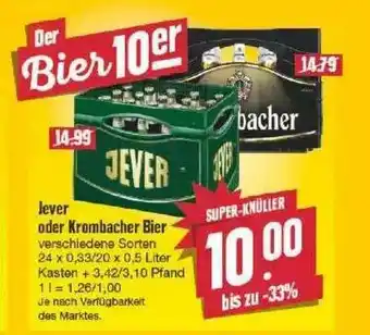 Edeka Jever Oder Krombacher Bier Angebot