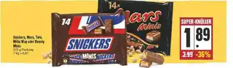 Edeka Snicker, Mars, Twix, Milky Way Oder Bounty Minis Angebot