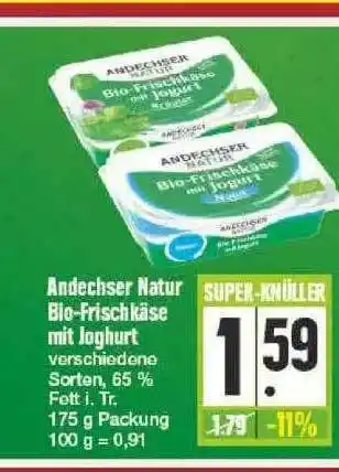 Edeka Andechser Natur Bio-frischkäse Mit Joghurt Angebot