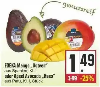 Edeka Edeka Mango „osteen” Oder Apeel Avocado „hass” Angebot