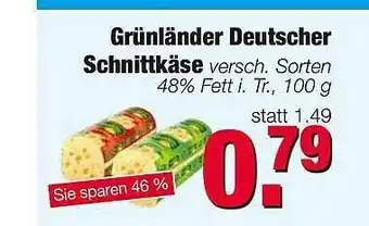 Edeka Scherer Grünländer Deutscher Schnittkäse Angebot