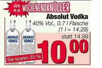 Edeka Scherer Absolut Vodka Angebot