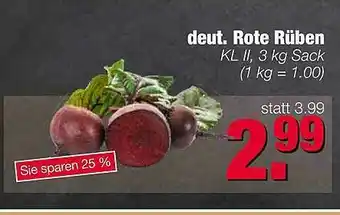 Edeka Scherer Deut. Rote Rüben Angebot